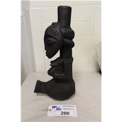 RARE LUBA (CONGO) FEMALE FERTILITY IDOL FOR MEN, ORIGINALLY FROM WEST AFRICA. 19  HIGH.