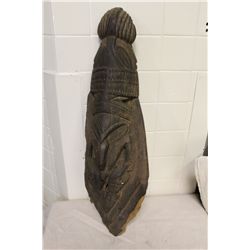 PAPAU NEW GUINEA CANOE PROW CARVING 28" - USED TO PROTECT THE CANOE FROM SUPERNATURAL BEINGS