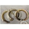 Image 2 : LOT OF 3 PAPAU NEW GUINEA PIG TUSKS AND 2 STONE NOSE RINGS