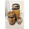 Image 1 : 3 ANIMAL SKIN DRUMS