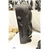 Image 2 : MASAI EBONY MASK, INLAID WITH IVORY TEETH 12" HIGH X 7 1/2" WIDE