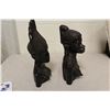 Image 2 : PAIR OF IRON WOOD TREE  (ZIMBABWE) FEMALE BUSTS 9" HIGH