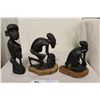 Image 2 : LOT OF 3 MAKONDE (TANZANIA) EBONY CARVINGS