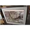 Image 1 : ROBERT BATEMAN, LIMITED EDITION FRAMED PRINT, "AT THE CLIFF-BOBCAT" SIGNED LOWER RIGHT S.E. A/P