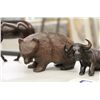 Image 3 : COLLECTION OF WOOD ANIMAL CARVINGS- KUDU, BEAR, BUFFALO, TURTLE AND BIRD