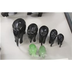 LOT OF 7 ELEPHANT CARVINGS