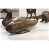 Image 2 : HAND CARVED WOODEN DUCK 9" LONG AND WHALE 11" LONG