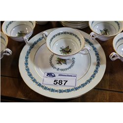 COLLECTION OF 84 PIECES OF WEDGEWOOD BONE CHINA APPLEDORE PATTERN