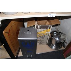 SHELF LOT WITH ELECTRIC SMOKER AND PRESSURE COOKER