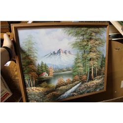 BOX LOT CONTAINING ASSORTED FRAMED PRINTS AND ORIGINAL ARTWORK