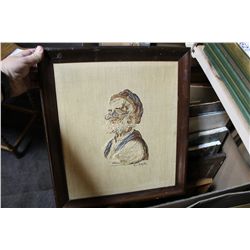 BOX LOT CONTAINING ASSORTED FRAMED PRINTS AND ORIGINAL ARTWORK