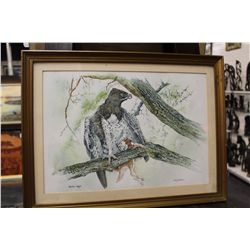 TONY SESTON  MARITAL EAGLE  WATERCOLOUR, 15  W X 10  H SIGNED LOWER RIGHT