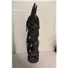 Image 3 : PAPAU NEW GUINEA CROCODILE MAN CARVING, W/ BONE EYES, 21.5'' H