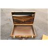 Image 2 : VINTAGE BROWN LEATHER BRIEFCASE AND BROWN WOOD BRIEFCASE