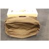 Image 4 : WHITE LEATHER WOODBOX ROLLING LUGGAE MARKED AR. INCLUDES SOFT COVER CASE