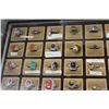 Image 3 : COLLECTION OF 40 SILVER RINGS SET WITH ASSORTED STONES INCLUDING: JASPER, MALACHITE, CORAL, BROWN