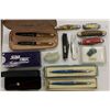 Image 1 : COLLECTION OF VINTAGE POCKET KNIVES, PENS AND SMALL JADE  CARVING