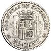 Image 2 : 50 céntimos. 1870 /69. *7-0. Madrid. SNM. VII.-11.1. Punzón en el anv. MBC-.
