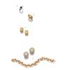 Image 1 : A PAIR OF GOLD AND YELLOW DIAMOND EARCLIPS...