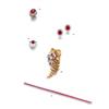 Image 1 : A PAIR OF RUBY AND DIAMOND EARCLIPS...