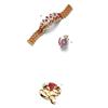 Image 1 : A RETRO RUBY FLOWER PENDANT/BROOCH...