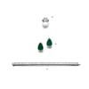 Image 1 : A PAIR OF EMERALD AND DIAMOND EARCLIPS...