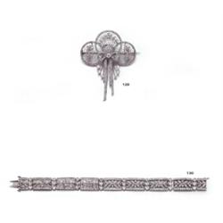 A BELLE EPOQUE PLATINUM AND DIAMOND BRACELET...