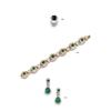 Image 1 : A PAIR OF EMERALD AND DIAMOND EARPENDANTS...