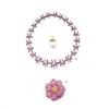 Image 1 : A PINK SAPPHIRE AND DIAMOND BROOCH...