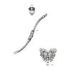 Image 1 : A DIAMOND DOUBLE CLIP BROOCH...