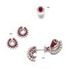 Image 1 : A PAIR OF RUBY AND DIAMOND EARCLIPS...