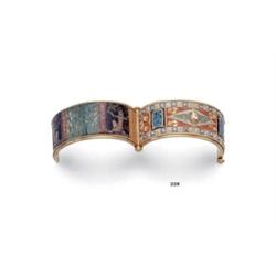 AN ANTIQUE MICROMOSAIC CUFF BRACELET...
