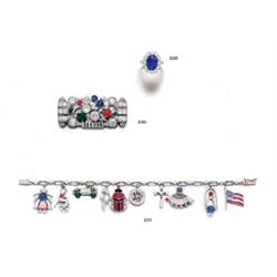 A GEM-SET CHARM BRACELET...