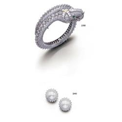 A PAIR OF SOUTH SEA CULTURED PEARL AND DIAMOND EARCLIPS...