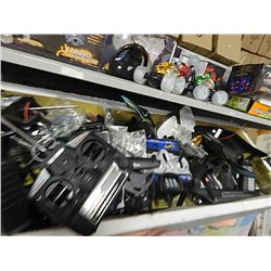 STYROFOAM BOX OF HELICOPTER PARTS ETC