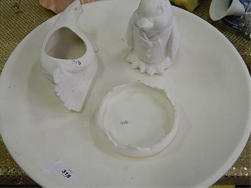 CERAMICS BAKED AND READY TO PAINT 4PC
