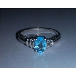 2.010g Ring of Blue Topaz Sterling 925 Silver