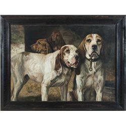 Winchester Bear Dogs Lithograph