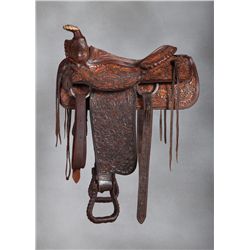 Pair of Rex Cauble Estate Saddles
