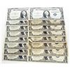 Image 1 : LOT OF 16 SILVER CERTIFICATE DOLLAR BILLS ALL FROM 1935