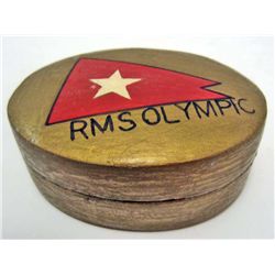 VINTAGE WHITE STAR LINE RMS OLYMPIC SMALL TRINKET BOX