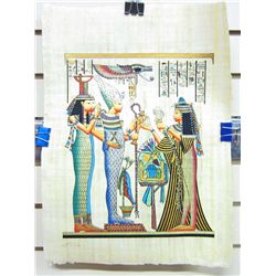 EGYPTIAN PHARAOH PRINT ON PAPYRUS 12" X 16"
