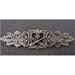 GERMAN NAZI ARMY SILVER CLOSE COMBAT CLASP PIN