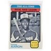 Image 1 : 1973 TOPPS #473 BASE LEADER HANK AARON BASEBALL CARD