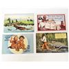Image 1 : VINTAGE LOT OF 4 BLACK AMERICANA POSTCARDS