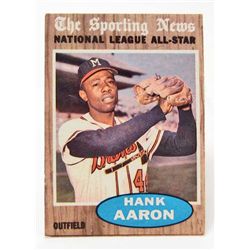 1962 TOPPS #394 HANK AARON ATLANTA BRAVES BASEBALL CARD