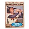 Image 1 : 1962 TOPPS #394 HANK AARON ATLANTA BRAVES BASEBALL CARD
