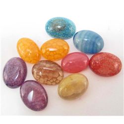 LOT OF 139.6 CTS OF DRAGON VEIN AGATE GEMSTONES