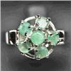 Image 1 : WHITE GOLD OVER STERLING SILVER EMERALD RING