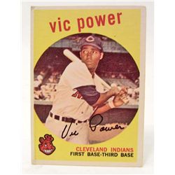 1959 TOPPS #229 VIC POWER INDIANS BASEBALL CARD